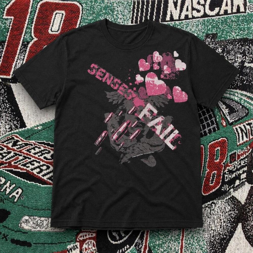 Senses Fail Hearts Graphic Tee Black Unisex